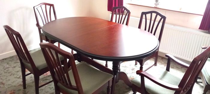Dining room table and chairs