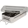 Stainless Steel Storage Box with Clasp Closures 20 cm x 10 cm x 4.5 cm Image 2