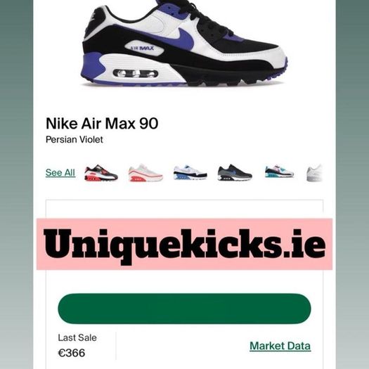 Rare Nike Air Max 90 Persian Violet