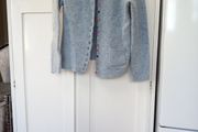Heyton Light Blue Fleck Cardigan Multicoloured Buttons S10