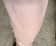 Nude leather knee boots new