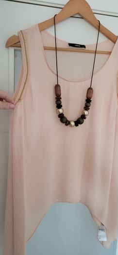 OASIS blush symmetrial layered top Sz 14