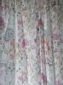 Pencil pleat floral curtains