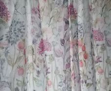 Pencil pleat floral curtains
