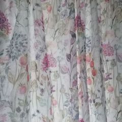 Pencil pleat floral curtains