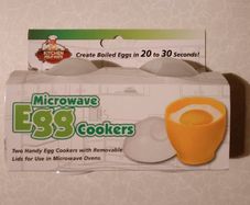 Two Plastic Microwave Egg Cookers (new).