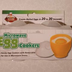 Two Plastic Microwave Egg Cookers (new).