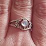 Vintage 925 sterling silver ring with moonstone. Image 5