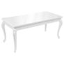 Dining Table 179x89x81 cm High Gloss White Image 2