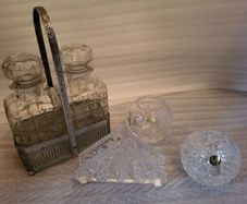 Antique Decanter set and selection of crystal ware