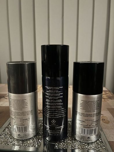 3x Chanel Men's Deodorants (Allure Sport, Bleu, Platinum