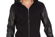 patchwork hoodie grey or black size s and m