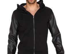 patchwork hoodie grey or black size s and m