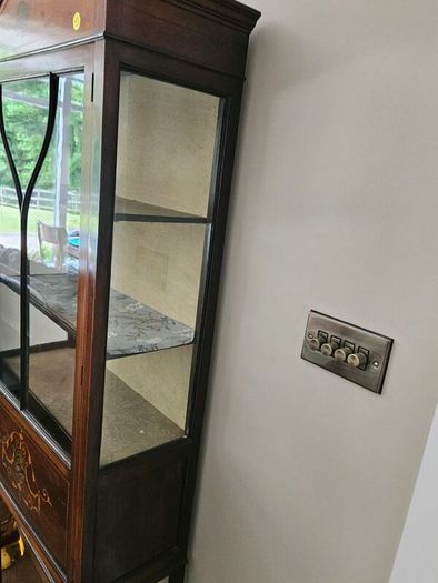 magohny inlaid tall cabinet
