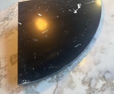 Corner Shelves black marble