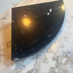 Corner Shelves black marble