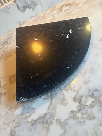 Corner Shelves black marble