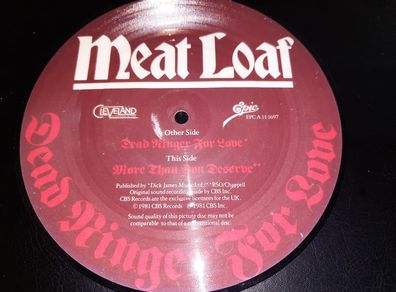 Meat Loaf 'Dead Ringer For Love' 7'' Picture Disc