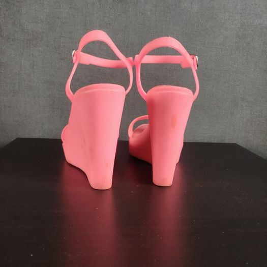 Pink wedges sandals size 39, NEW LOOK