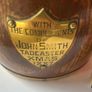 Rare Oak and brass biscuit barrel,1887 Image 4