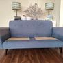 2 blue sofas L165cm x D90cm H83cm Image 2