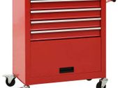 Tool Trolley with 4 Drawers Steel Red