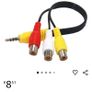3.5mm to 3RC.A Input Adapter for speakers/sound system and TV Image 2