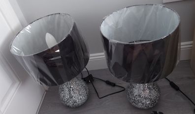 Brand New. Two Beautiful Lamps with Black Shades.