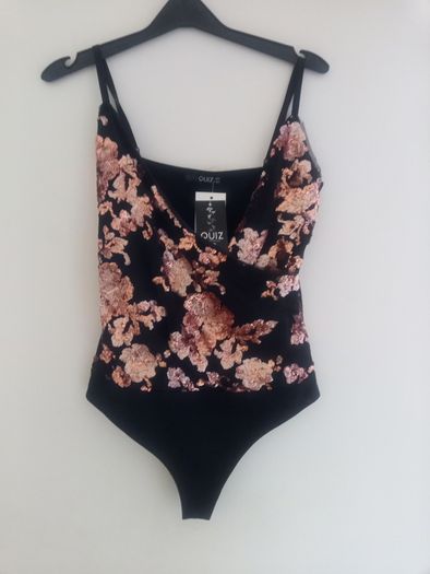 Beautiful Sequin Cami Bodysuit, new