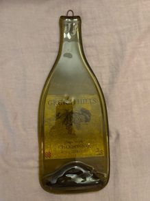 Vintage Flattened Grgich Gills Napa Valley Bottle/ Cheese Board