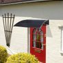 NEW SALE Black Easy Fit 1m Tinted Door Canopy, 100x60x23 cm Image 2