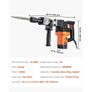 Demolition Jack Hammer Concrete Breaker 1400W Electric Hammer 2 Chisel Bit Image 4