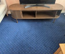 JYSK TV bench LYNGVIG 160cm 2 tambour doors dark oak