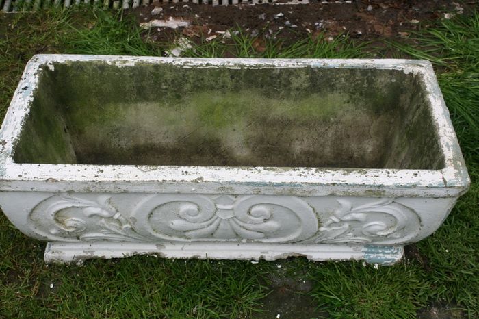 Vintage rectangular Flowerpot (heavy)