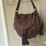 All saints distressed genuine leather Spitalfields multi tassel adjustable bag Image 8