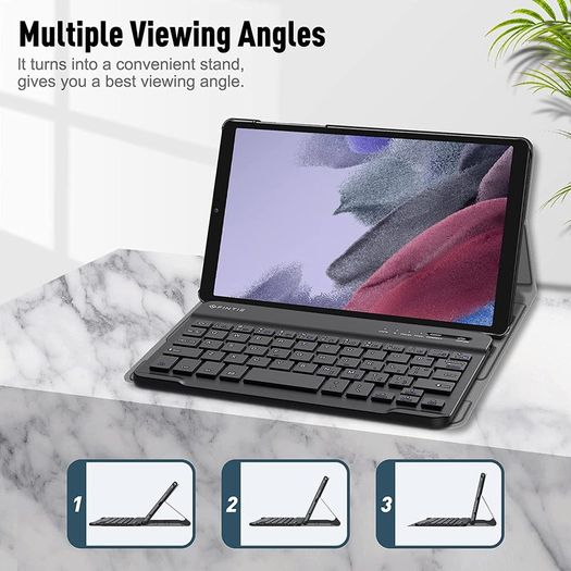 Keyboard Case for Samsung Galaxy Tab A7 Lite 8.7 inch 2021 (SM-T220 / T225 / T227), Slim Lightweight Stand Cover with Magnetically Detachable Wireless Bluetooth Keyboard