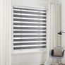 Day and Night Zebra Roller Blind Double Fabric Translucent or Blackout Vision Curtains for Window and Door with Aluminium Cassette(Grey 45x150) Image 5