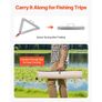 24in Aquatic Weed Rake, 3-Sided Lake Weed Rake with Handle, Portable and Foldable Pond Water Grass Razor, Stainless Steel Throwable Floating Image 6