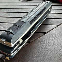 This is a vintage Jouef OO scale (1/87) SNCF CC 72001 diesel model locomotive featuring the classic French railway blue and white livery.