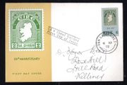 1972 Ireland 50th Anniversary of the First Irish Postage Stamp Commemorative Stamp Illustrated First Day Cover (FDC) with Dun Laoghaire cancel
