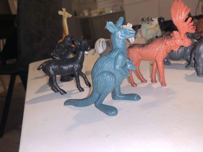 A collection of animal toys