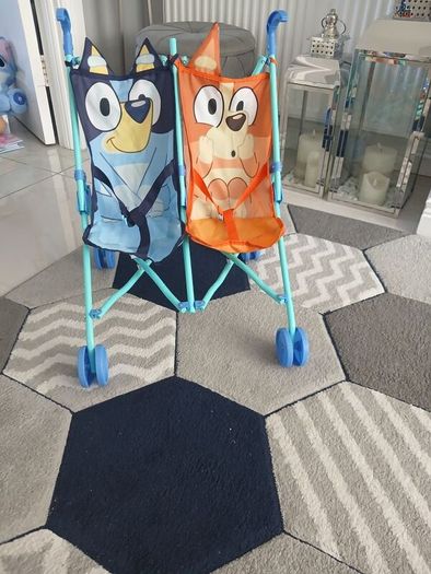 Bluey double stroller