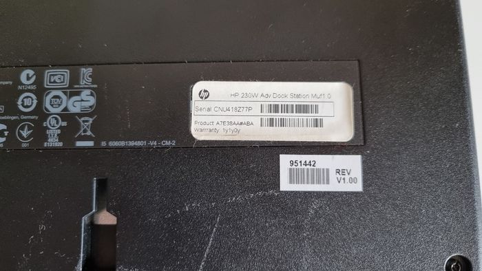 HP Advanced Dock with 230W Power Supply!