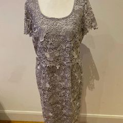 Jacques Vert silver grey occasion dress size 10