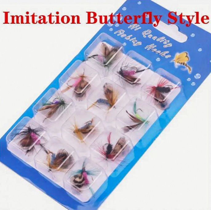Packet Of 12 Fishing Flies (brand New).