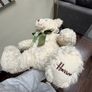 white Harrods teddy bear with a green ribbon. Image 3