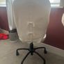 White Fabric Office Chair Image 3