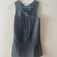 M&S grey pinafore (as new) age 7-8