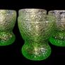 Vintage Harrods Green Textured Glass Bowls/Glasses Image 9