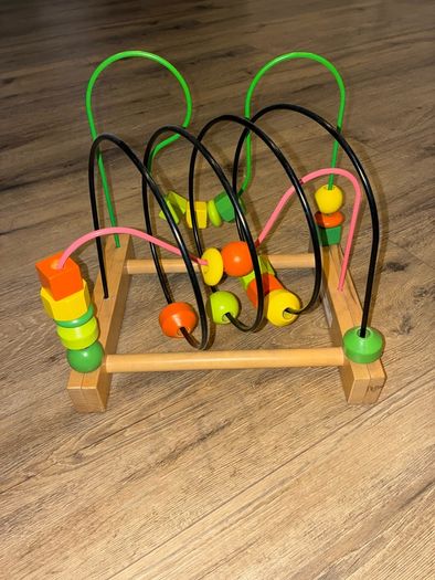 IKEA wooden bead rollercoaster
